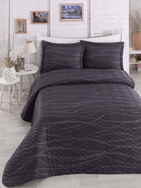 L'essentiel linge de maison Juego de colcha acolchada doble Verda - Grey